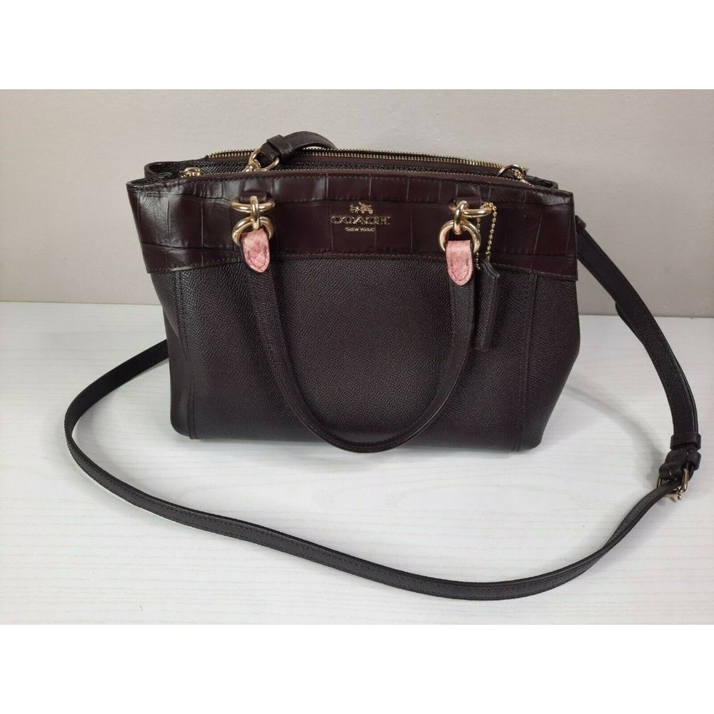 Coach Mini Brooke Leather Carryall Crossbody Purse